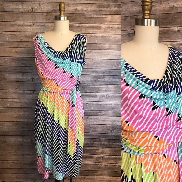 London Times Dresses & Skirts - ⭐️ NEW ARRIVAL Spring Pastel Striped Dress Size 10